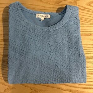 Emily Daniels Light Blue Top. Large Petite.